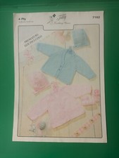 Vintage Teddy Knitting Yarns Baby Sets Knitting Pattern 7162 (Tkp)
