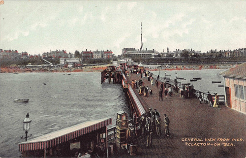 Postcard essex clacton on - clacton,