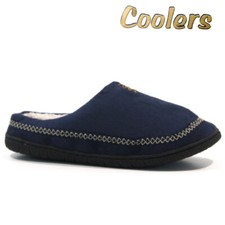 MENS COOLERS SLIPPERS FLEECE LINED CASUAL WARM SLIP ON MULES WINTER FUR SIZE 