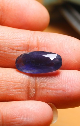 Iolite gemstone oval - oval, shape