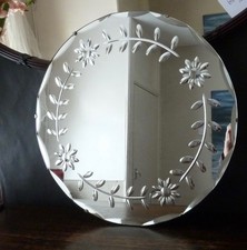 VINTAGE ROUND FLORAL ETCHED