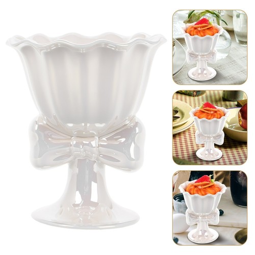Bowknot ice cream ceramic - ice, cup