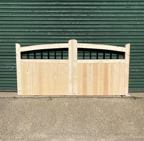 Wooden curved top driveway - wooden,