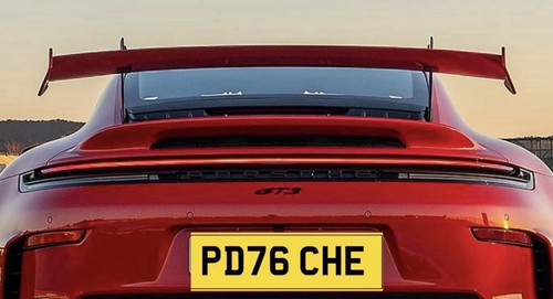 Porsche private number - private, plate