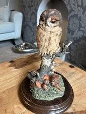 *Country Artists 'Tawny Owl And Mice'  Mouse Figurine CA97.  1986. 9.5" Tall. 