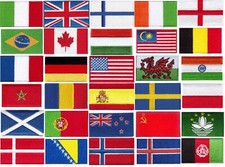 National Country Flag Patch | Iron-On/Sew-On Embroidered Cloth Patch/Badge