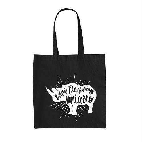 Chubby unicorns canvas tote - chubby,