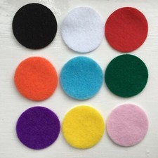 Felt Die-Cut Circles Crafts Cardmaking Embellishments 38mm pk 10 choice colours