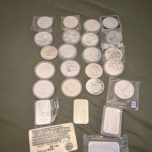 Mixed silver bullion rounds - mixed,