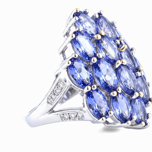 Tanzanite sterling silver ring - sterling,