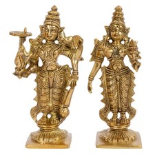 Brass Vishnu Laxmi Murti Lord