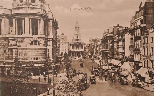 Antique postcard the strand - postcard,