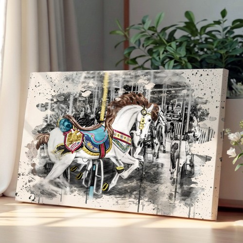 Carousel fairground horse - fairground,