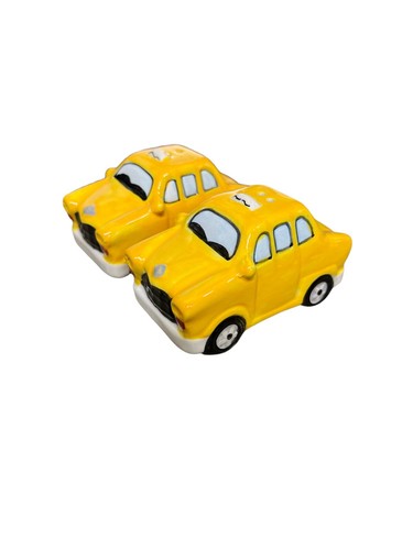 Bright yellow taxi - car, salt