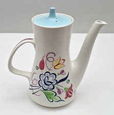 Poole Pottery Traditional Hand Painted Floral Coffee Pot - Height 21cm