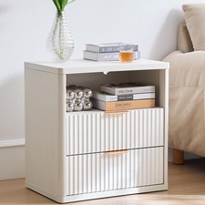 Bedside Tables White Two