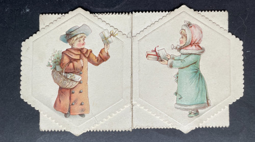 Victorian greeting card xmas - victorian,