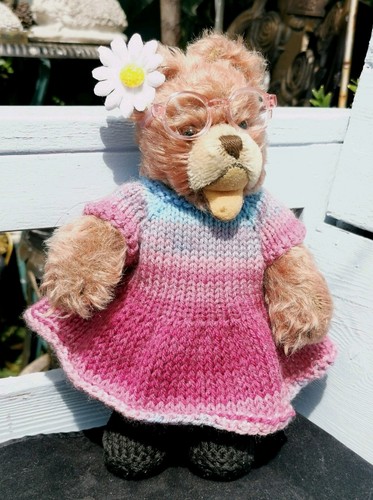 Hand knitted teddy - , bear