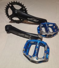 SR Suntour XCT V3 Crankset 175mm with DMR V8 PEDALS AND RACEFACE 32T CHAINRING