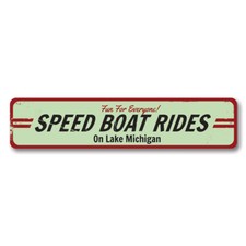 Speed Boat Rides Sign