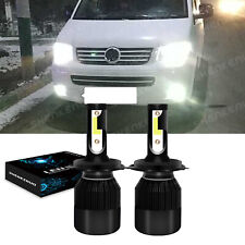 For VW T5.1 & T6 Headlight Front 100w White Bright 6000k Led Bulbs Set - H4 12V