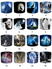 Night Wolves Wallpaper Ceiling Pendants Night Wolf Wall Murals Table Lamp shades