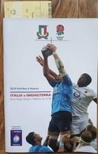 04/02/2018 Italy v England Six Nations rugby programme & ticket