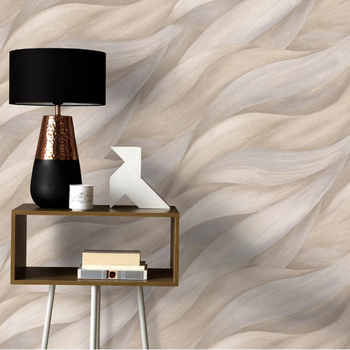 Beige tones wave wallpaper - beige,