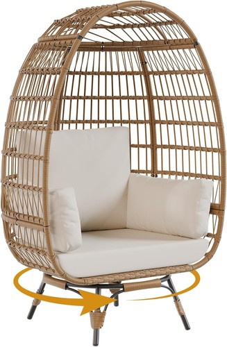 Rattan garden egg - chair, with