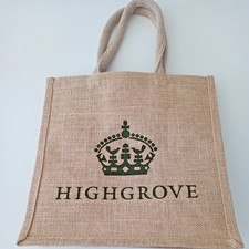 HIGHGROVE Strong Medium Shopping Tote Bag Jute Bag Natural