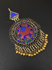 Afghan Kochi Traditional Handmade Jewelleries Headpiece  Jhummar Side tikka