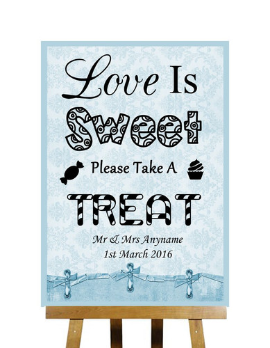 Blue shabby chic love - blue, sweet