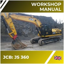 JCB JS 360 Repair Manual Service - ENGLISH - Workshop Service Excavator