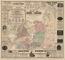 20" x 24" 1860 Map Of