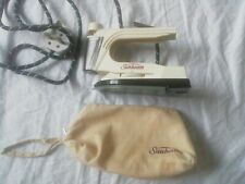 Vintage 1960s Sunbeam Travel Foldable Iron W/ Original Carry Case 