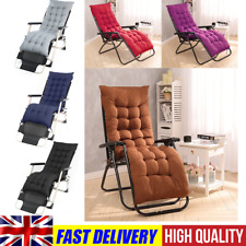 Garden Replacement Sun Lounger Cushions Pad Cotton Outdoor Chair Seat Recliner