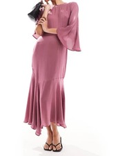 ASOS Plum Pink Satin Flutter