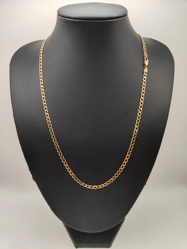 Solid 9ct yellow - gold, curb