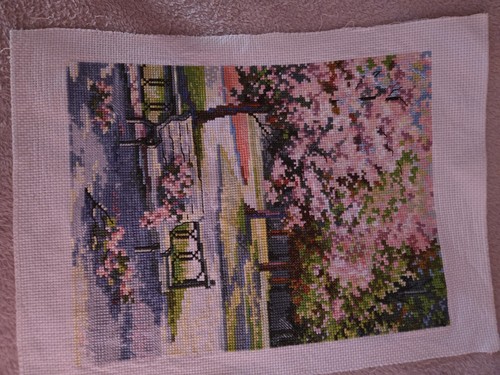 Cute completed cross stitch - cross,