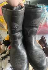 BKS Leather motorcycle Boots Size 11 With Buckle
