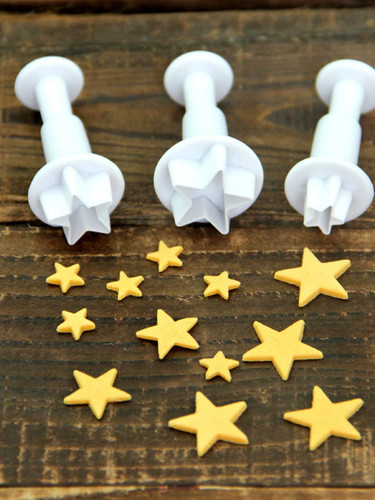 3pcs mini star cake fondant - mini,