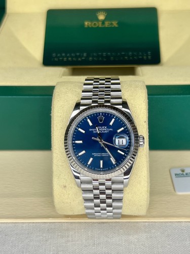 Rolex datejust blue dial - rolex,