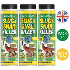 Pestshield Organic Slug & Snail Killer 3x300g Ferric Phosphate Mini Blue Pellets