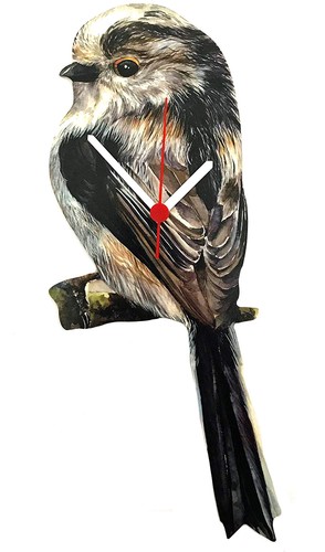 Long tailed tit clock - long,
