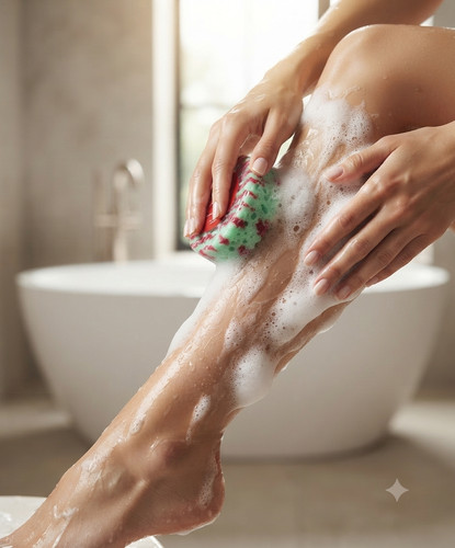 Exfoliating soap sponge triple - soap,