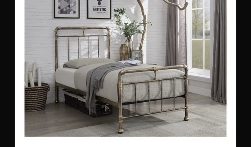 Industrial metal bed frame - industrial,