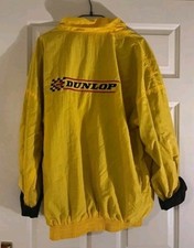 Dunlop Motorsport Racing Car Vintage Jacket Yellow Size L Rare race leader
