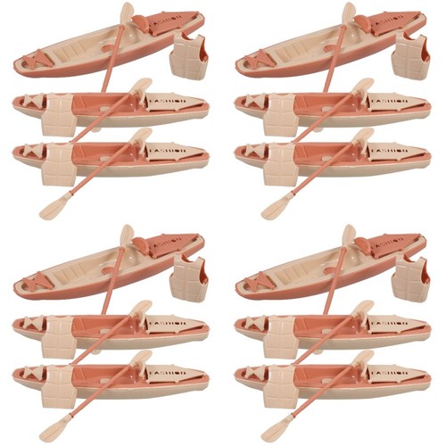 Vintage plastic canoe ornament - plastic,