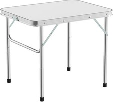 FOLDABLE 2FT PICNIC TABLE CAMPING TABLE OUTDOOR WHITE PORTABLE FOLDING DESK