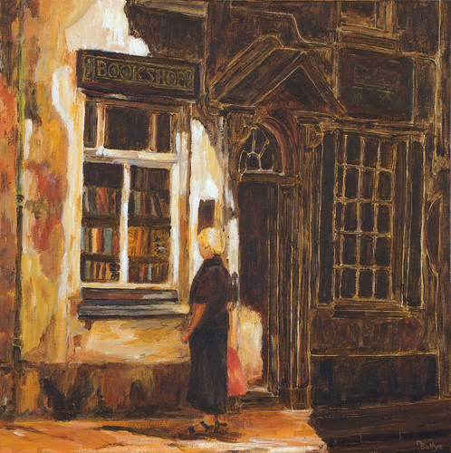 Shadowy street scene the old - shadowy,